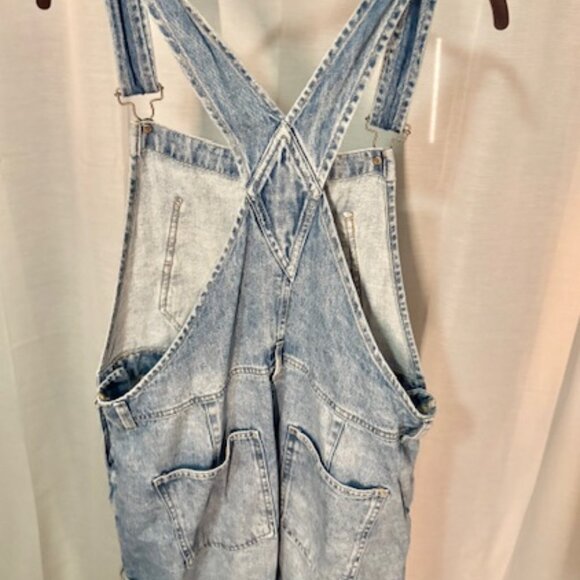 Free People Denim Short Overalls - Picture 2 of 2